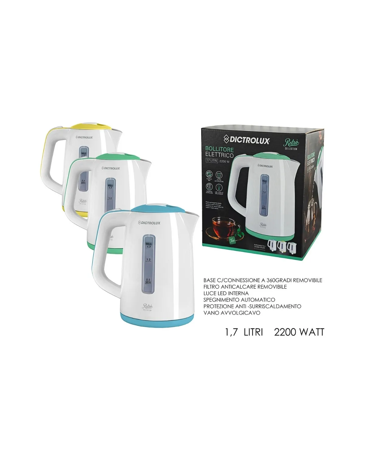 GENERAL TRADE ELEKTRIČNI BOKAL 1,7L 2200W 