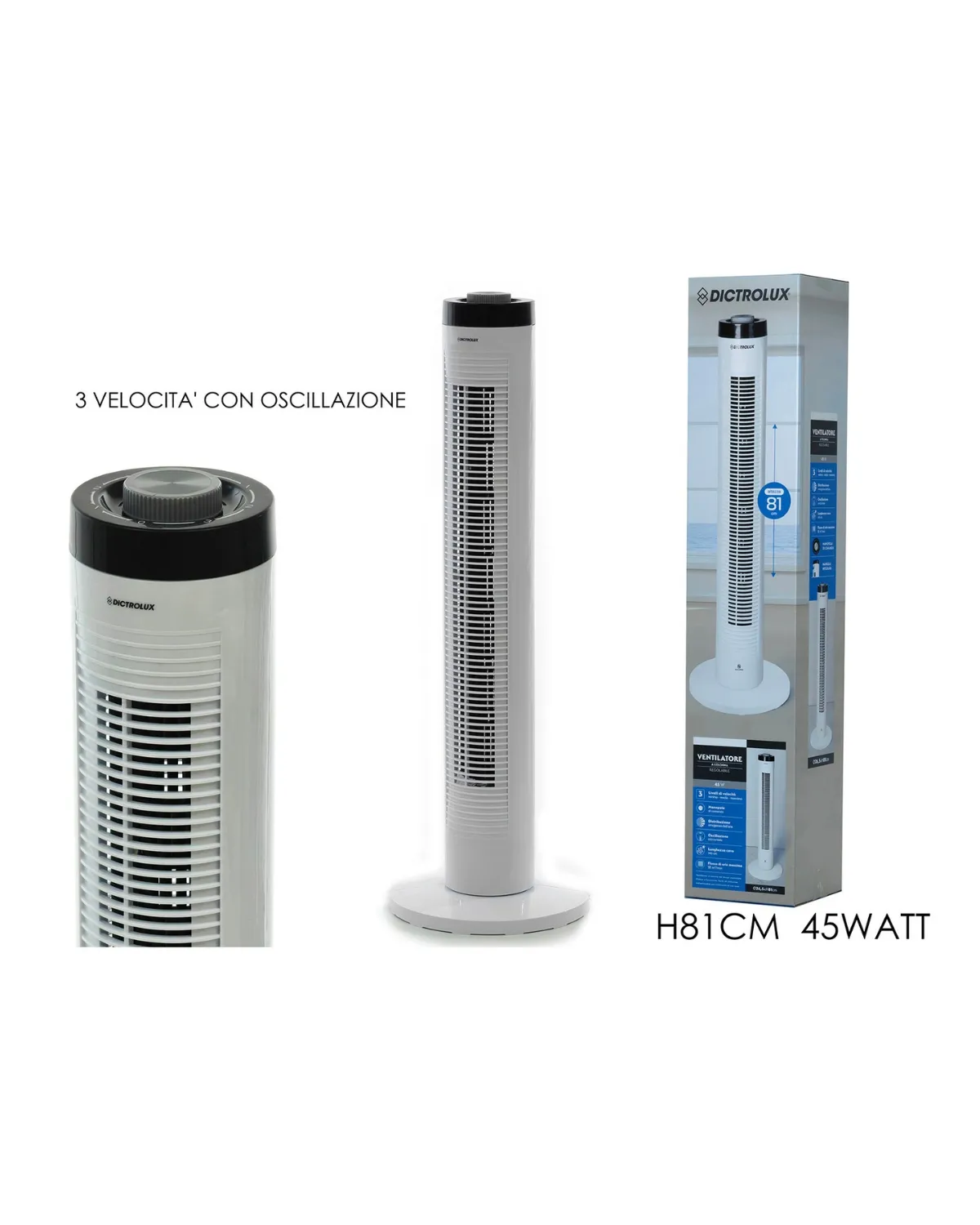 GENERAL TRADE VENTILATOR 45W BIJELI 