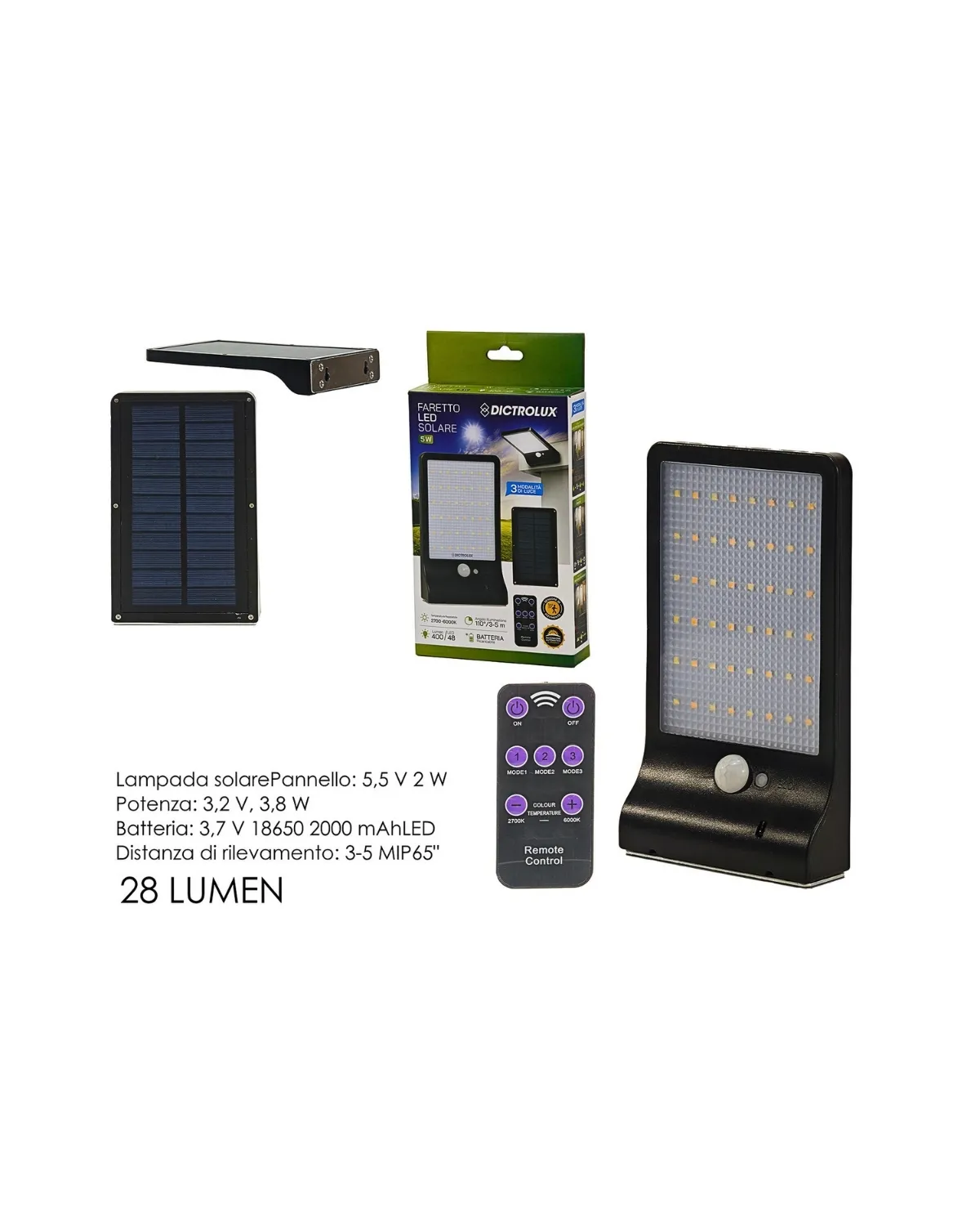 GENERAL TRADE SOLARNA LED LAMPA 3,8W 