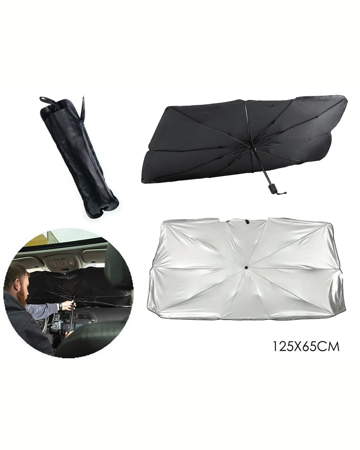 GENERAL TRADE ZAŠTITA OD SUNCA ZA KOLA 125X65CM 