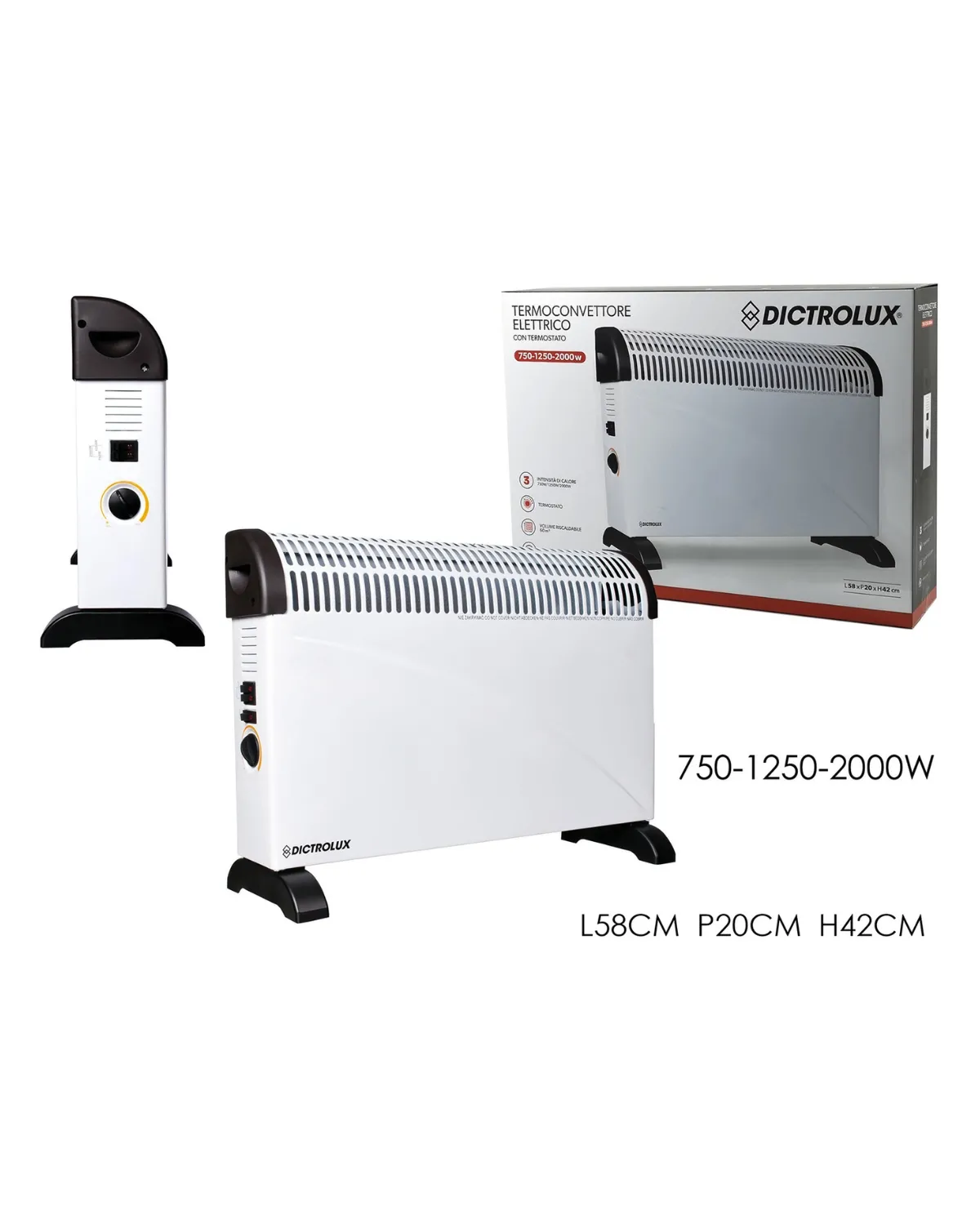 DICTROLUX RADIJATOR 2000W 58X20X42CM 