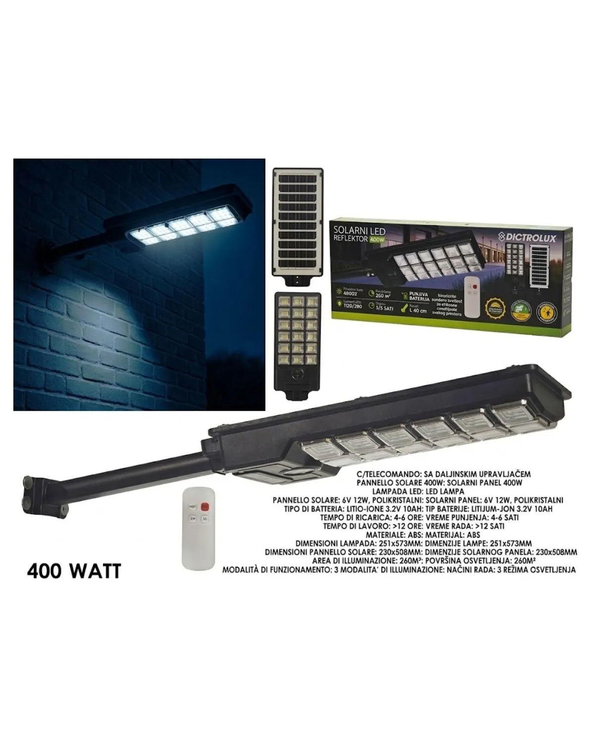 GENERAL TRADE SOLARNA LAMPA 400W 
