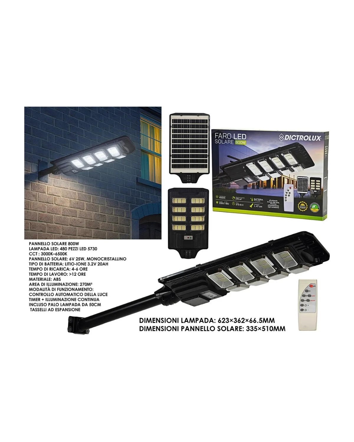 GENERAL TRADE SOLARNA LAMPA 800W 