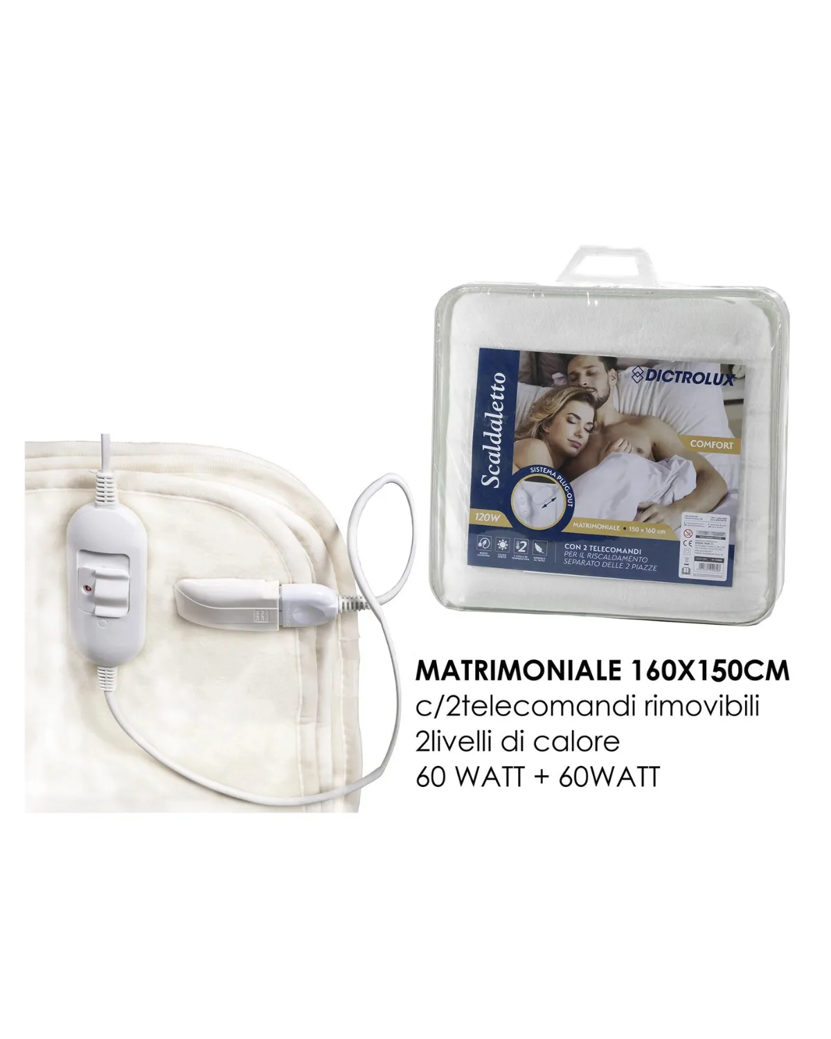 DICTROLUX ELEKTRIČNO ĆEBE 120W BRAČNO 160X150 CM 