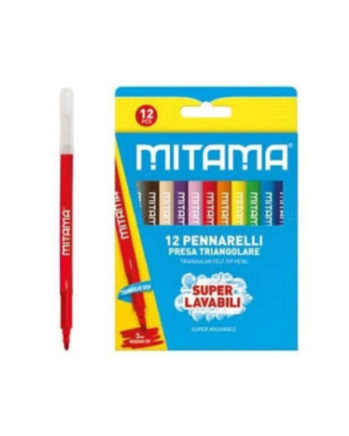 FLOMASTERI MITAMA SUPERWASHABLE TRIANGULAR 3MM 1/12 61995 