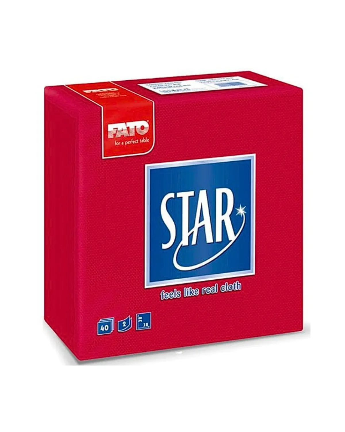 FATO STAR SALVETE CRVENE 38X38 2-SLOJNE 40/1 