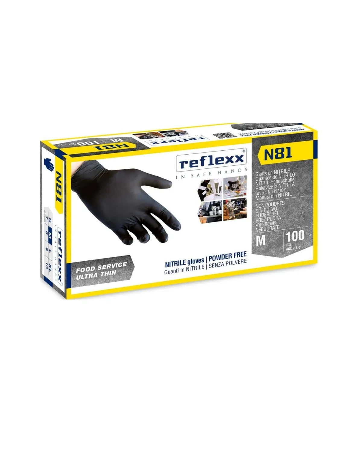 RUKAVICE N81/S NITRIL CRNE 100/1 