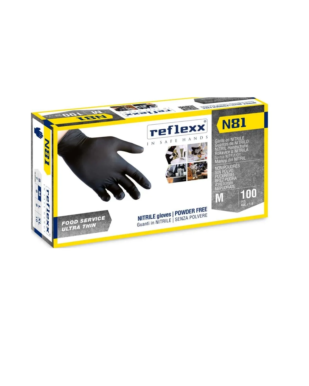RUKAVICE N81/M NITRIL CRNE 100/1 