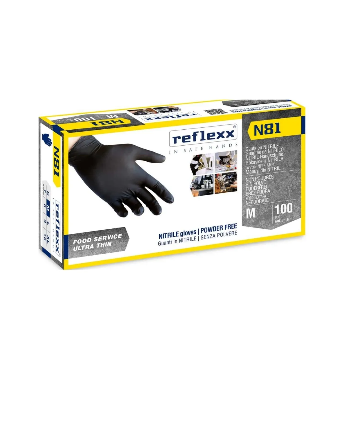 RUKAVICE N81/XL NITRIL CRNE 100/1 