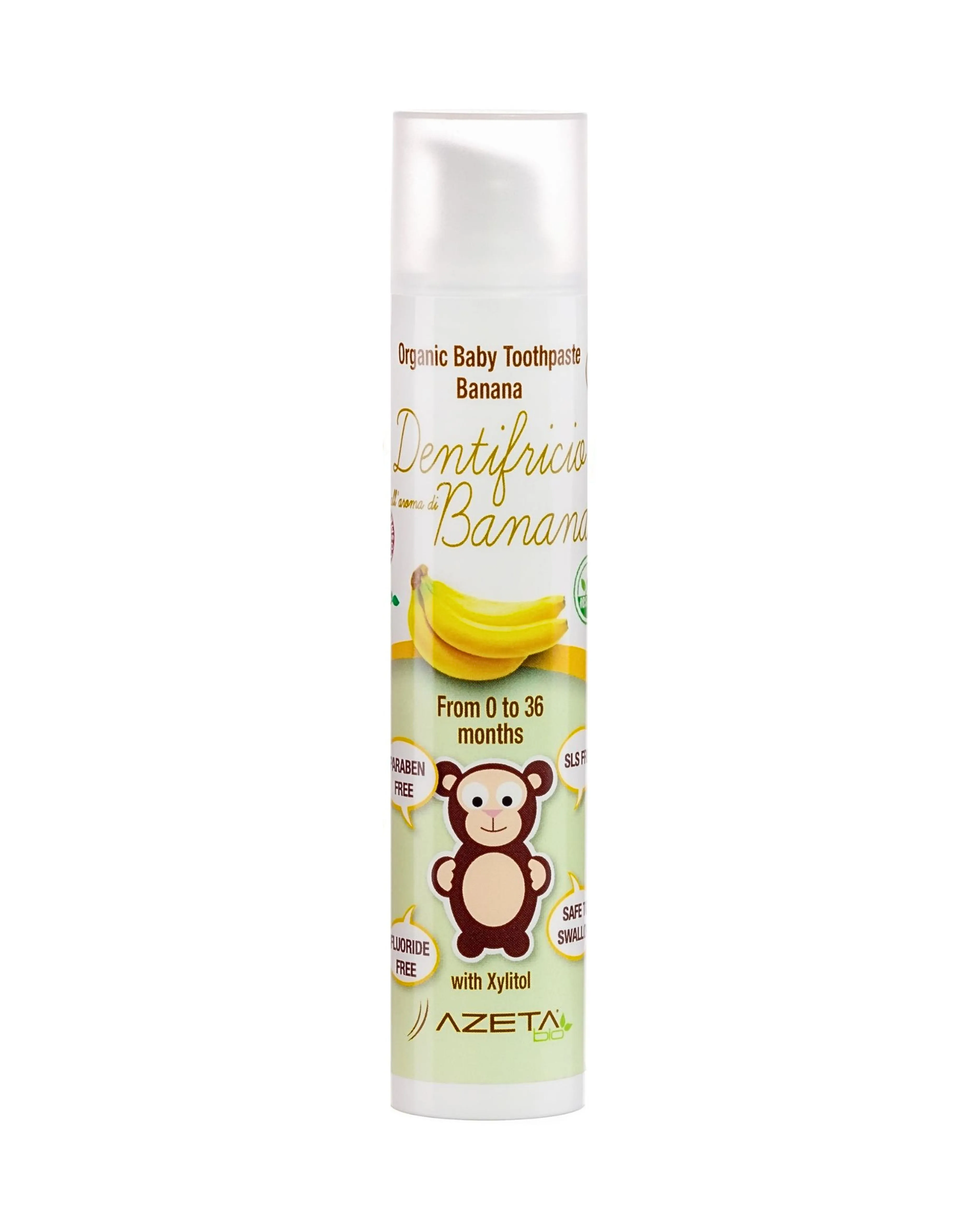 AZETA ORGANSKA PASTA ZA ZUBE 0-36 BANANA 
