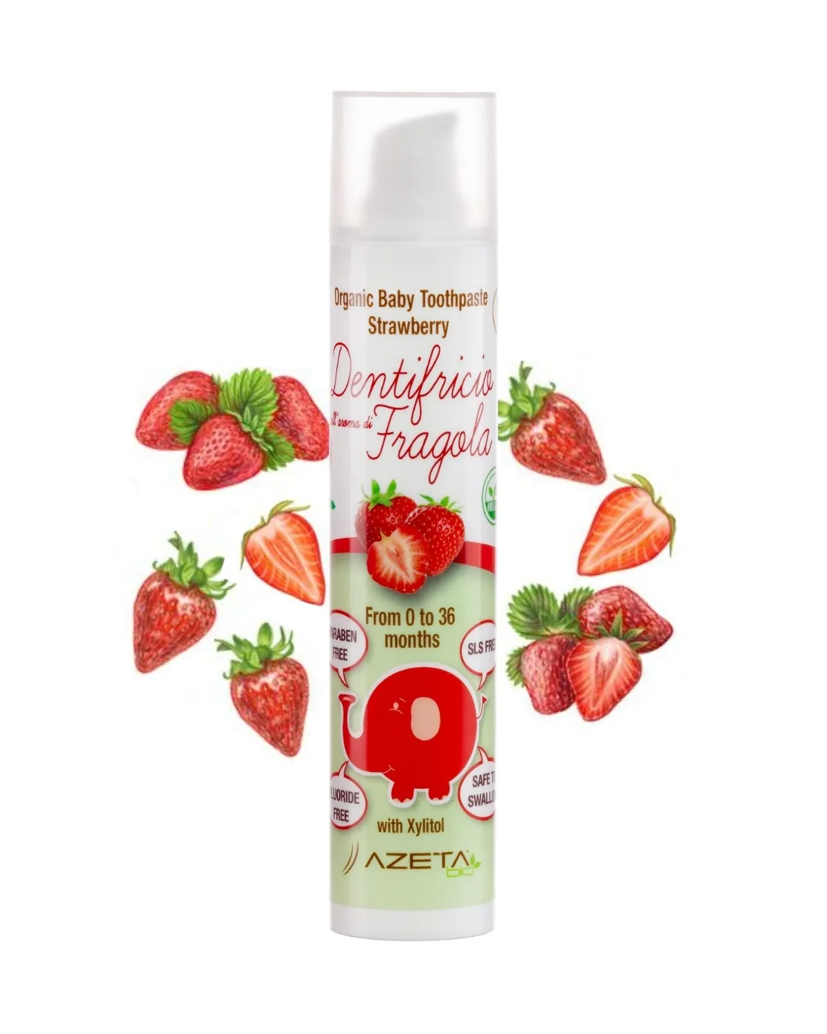 AZETA ORGANSKA PASTA ZA ZUBE 0-36 JAGODA 50ML 