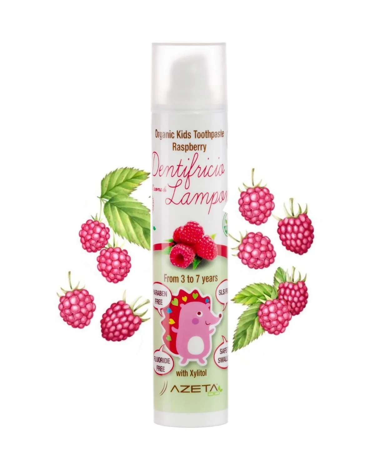 AZETA ORGANSKA PASTA ZA ZUBE 3-7 MALINA 50ML 