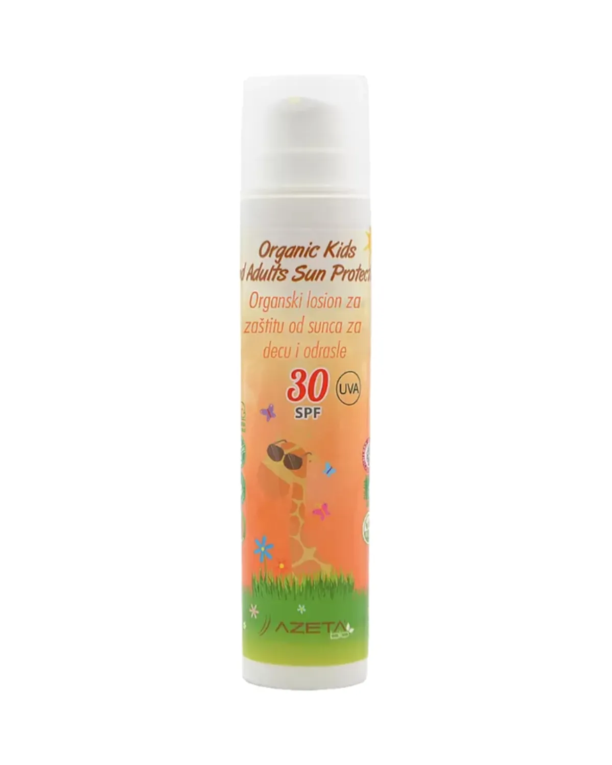 AZETA ORGANSKA KREMA ZA ZAŠTITU OD SUNCA ZA DJECU I ODRASLE SPF30 