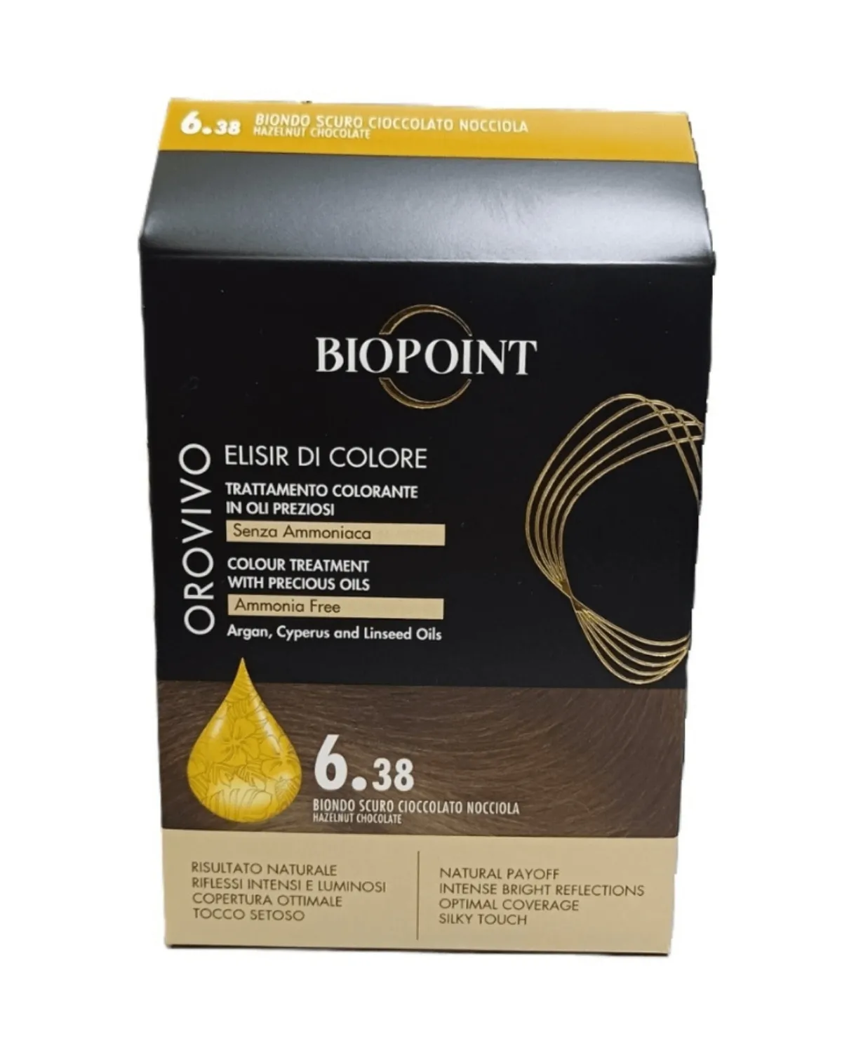 BIOPOINT OROVIVO FARBA ZA KOSU 6.38 