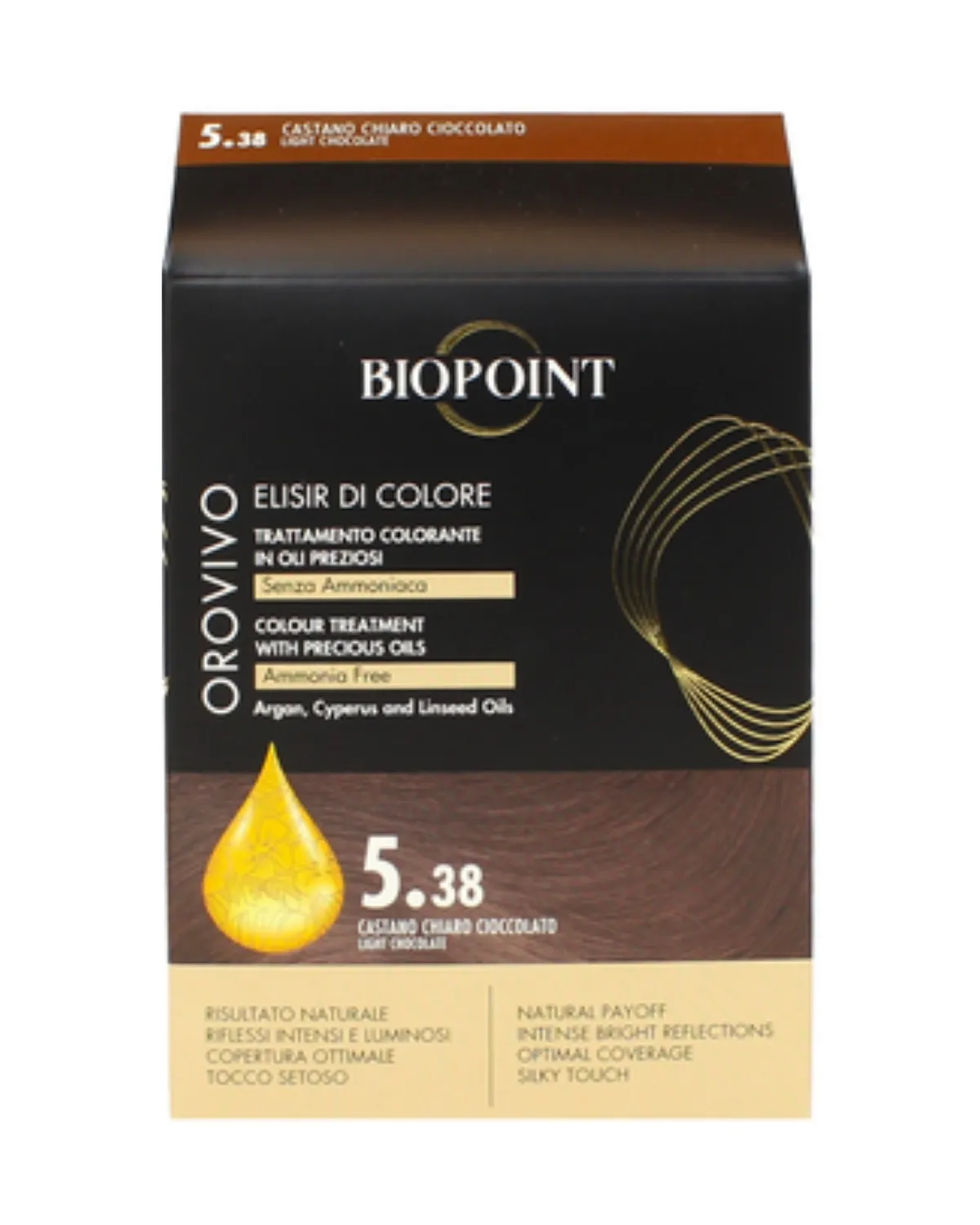 BIOPOINT OROVIVO FARBA ZA KOSU 5.38 