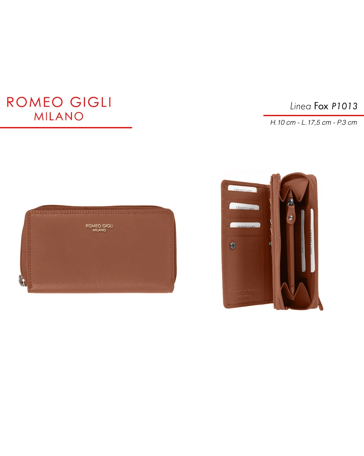 FOX P.FOGLIO DONNA PELLE RG MILANO P1013 CUOIO