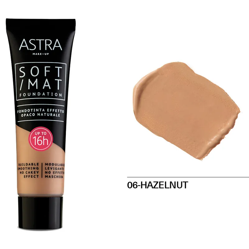 ASTRA PUDER SOFT MAT FOUNDATION HAZELNUT 06 