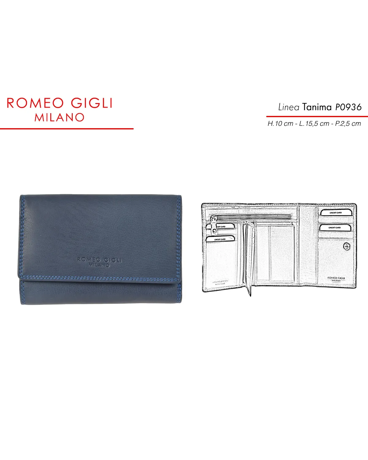 NOVCANIK TANIMA DONNA PELLE RG MILANO P0936 BLU 2023