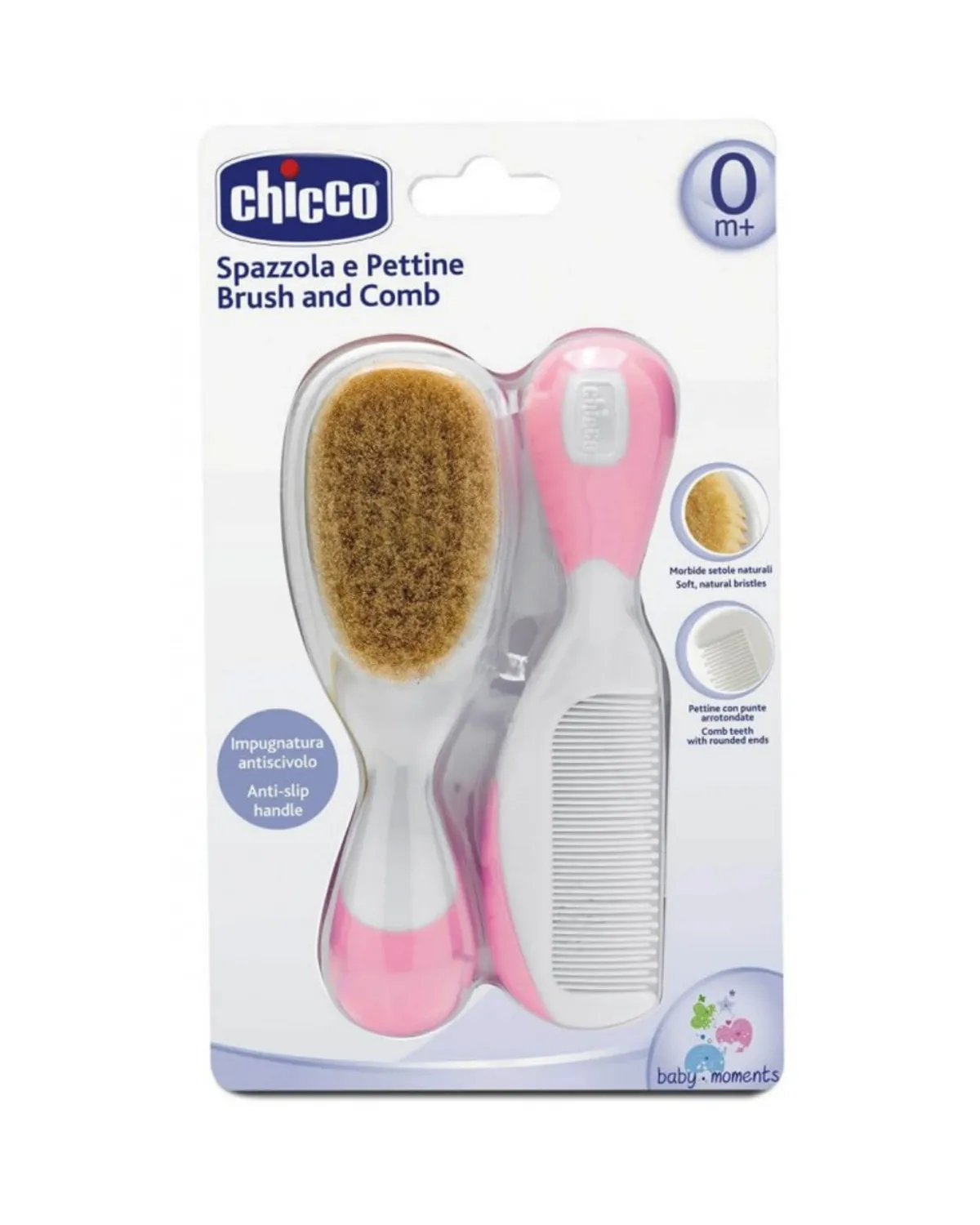 CHICCO ČETKA I ČEŠALJ ROZI 0M+ 
