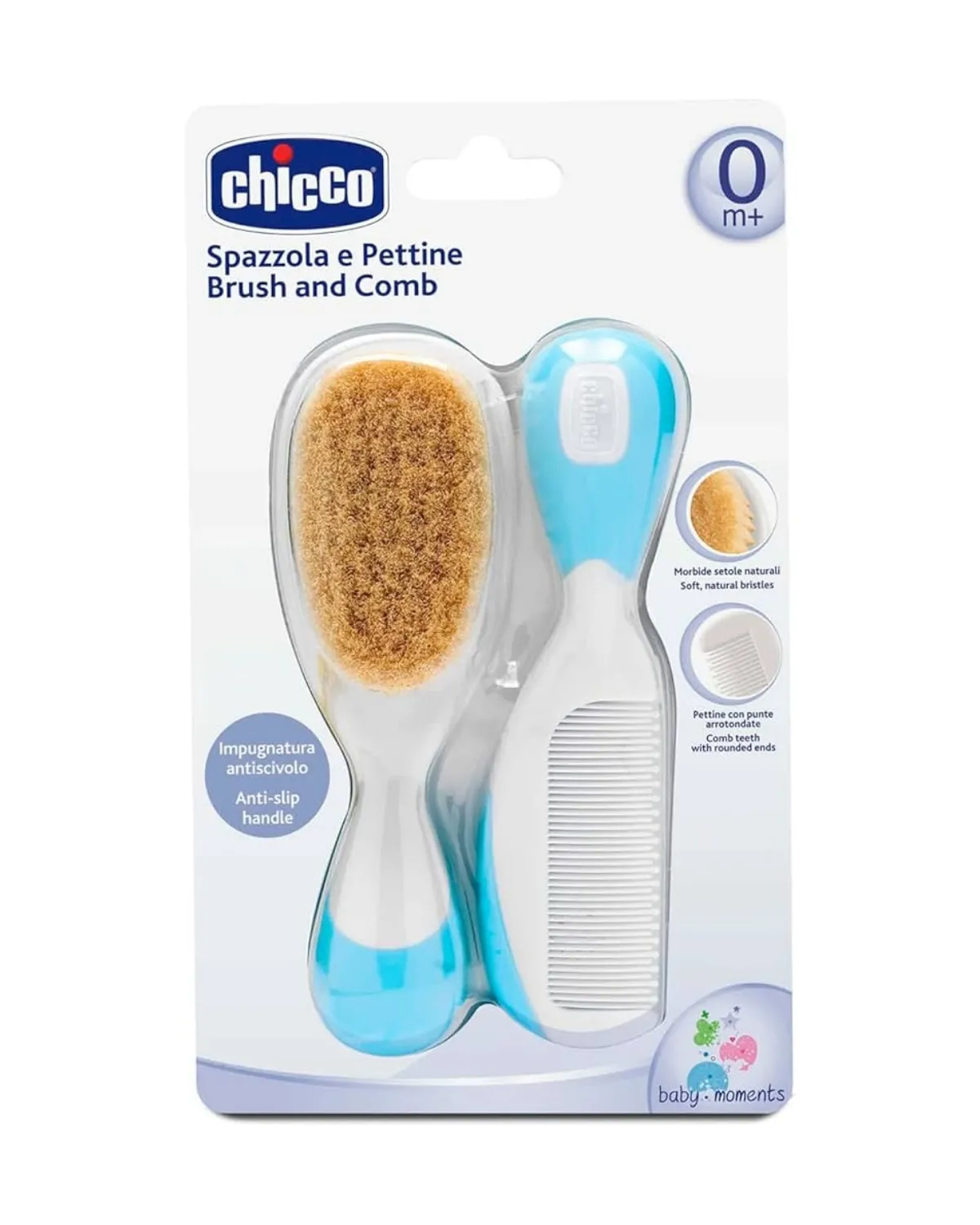 CHICCO ČETKA I  ČEŠALJ 0+ PLAVI 