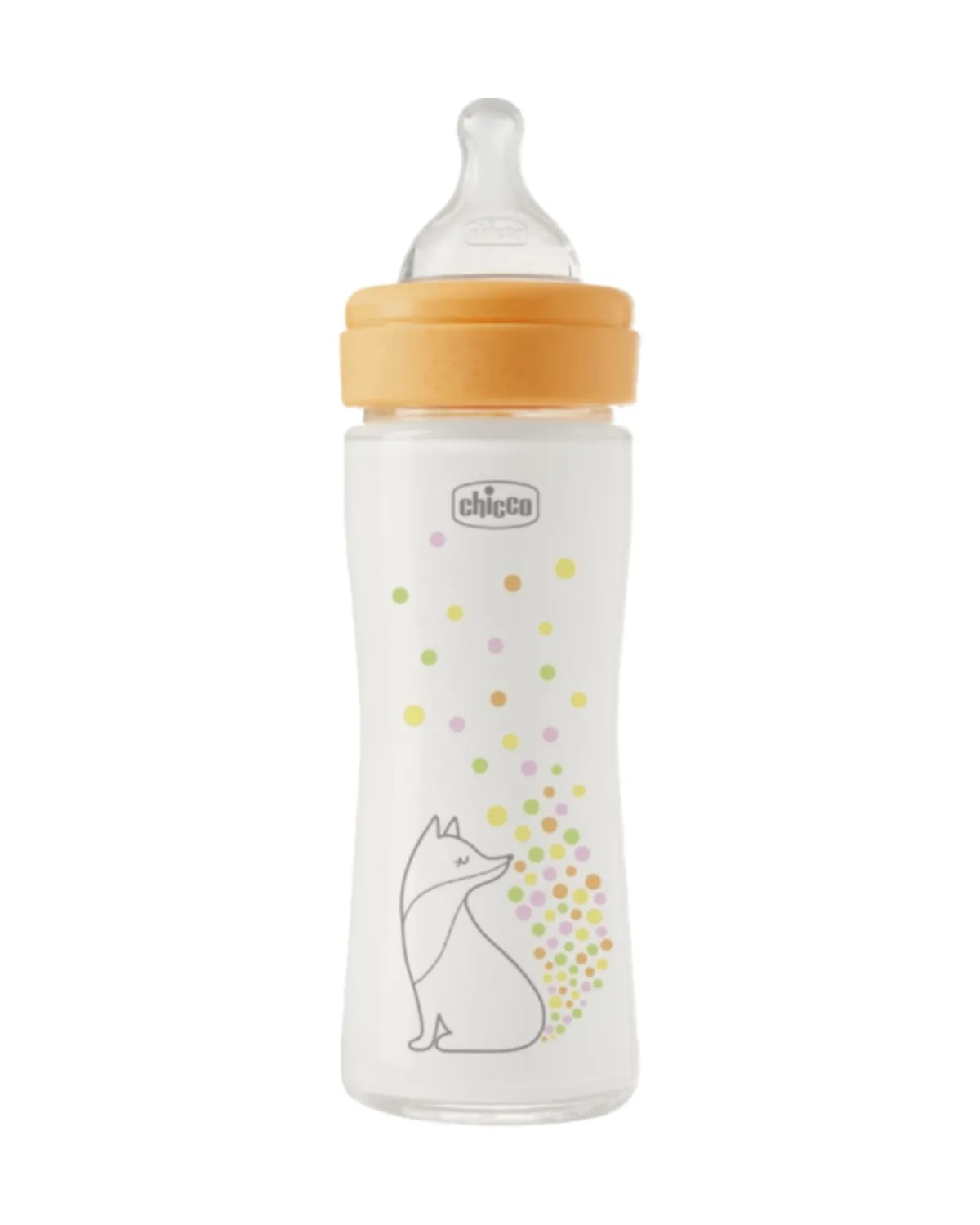 CHICCO FLAŠICA STAKLENA PERFECT EASY 240 ML SILIKON NARANDŽASTA 