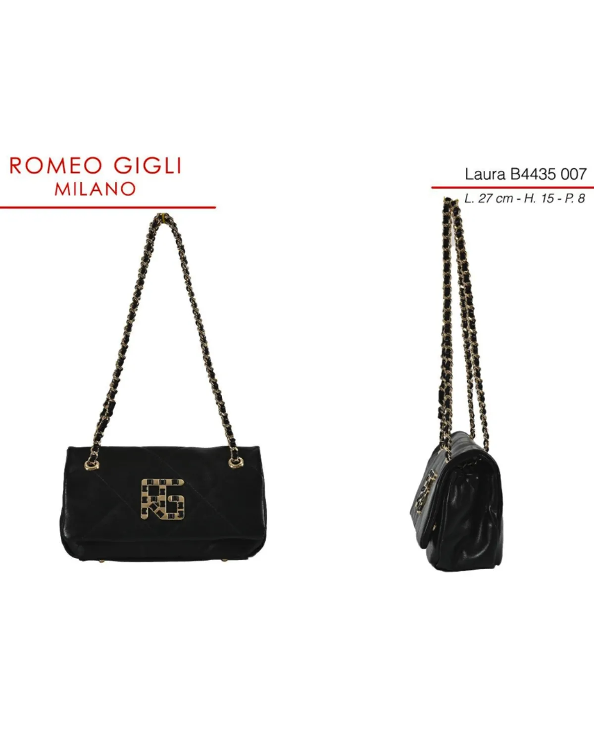 LAURA TORBA Z. RG MILANO B4435 NERO 