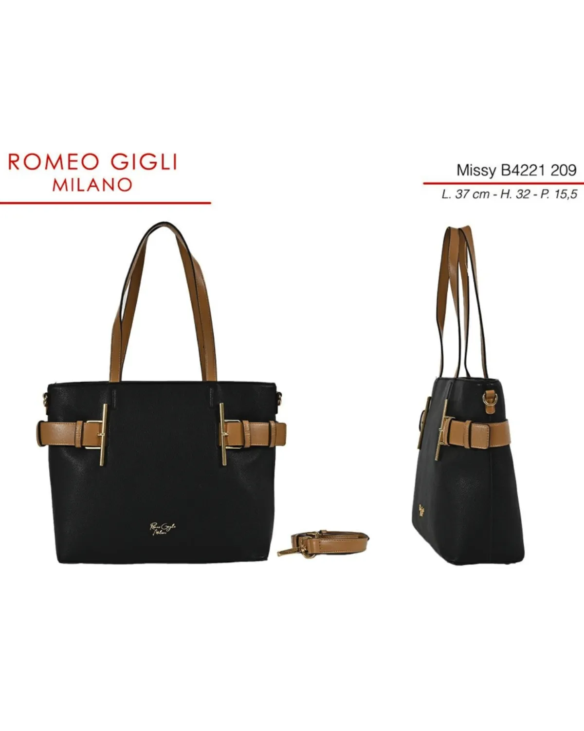 TORBA Z. MISSY RG MILANO B4221 BEIGE/CUOIO 