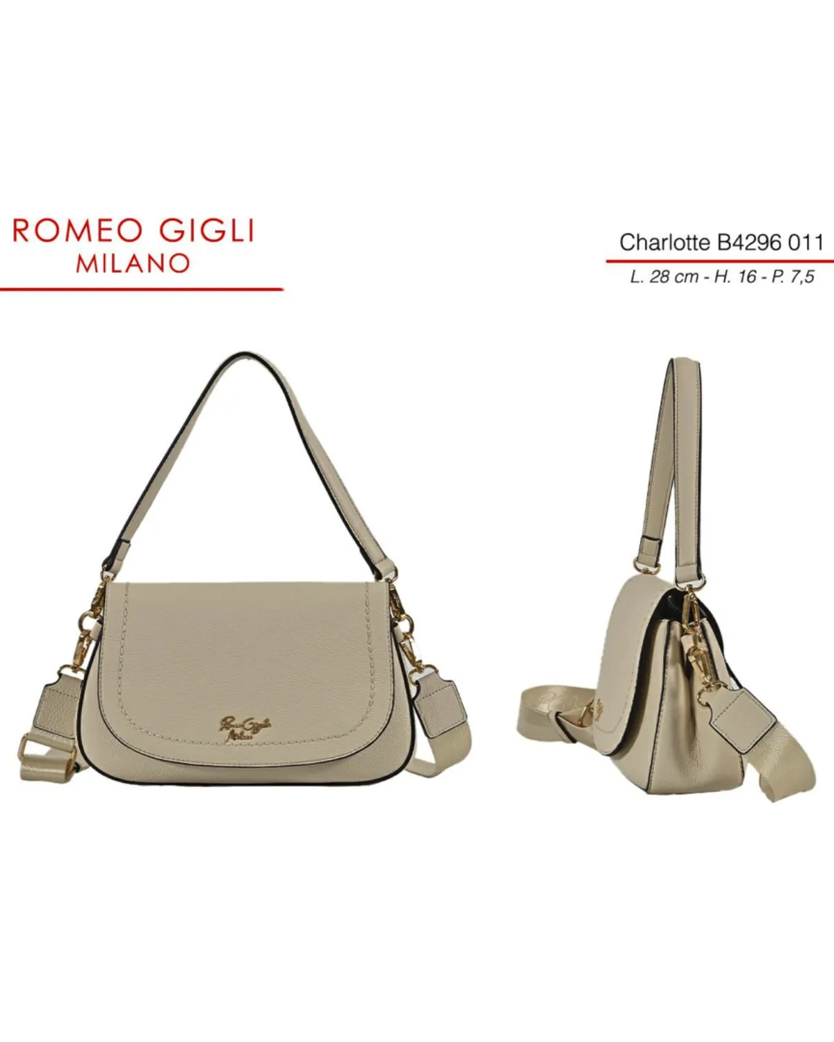 CHARLOTTE TORBA Z. RG MILANO B4296 BEIGE 