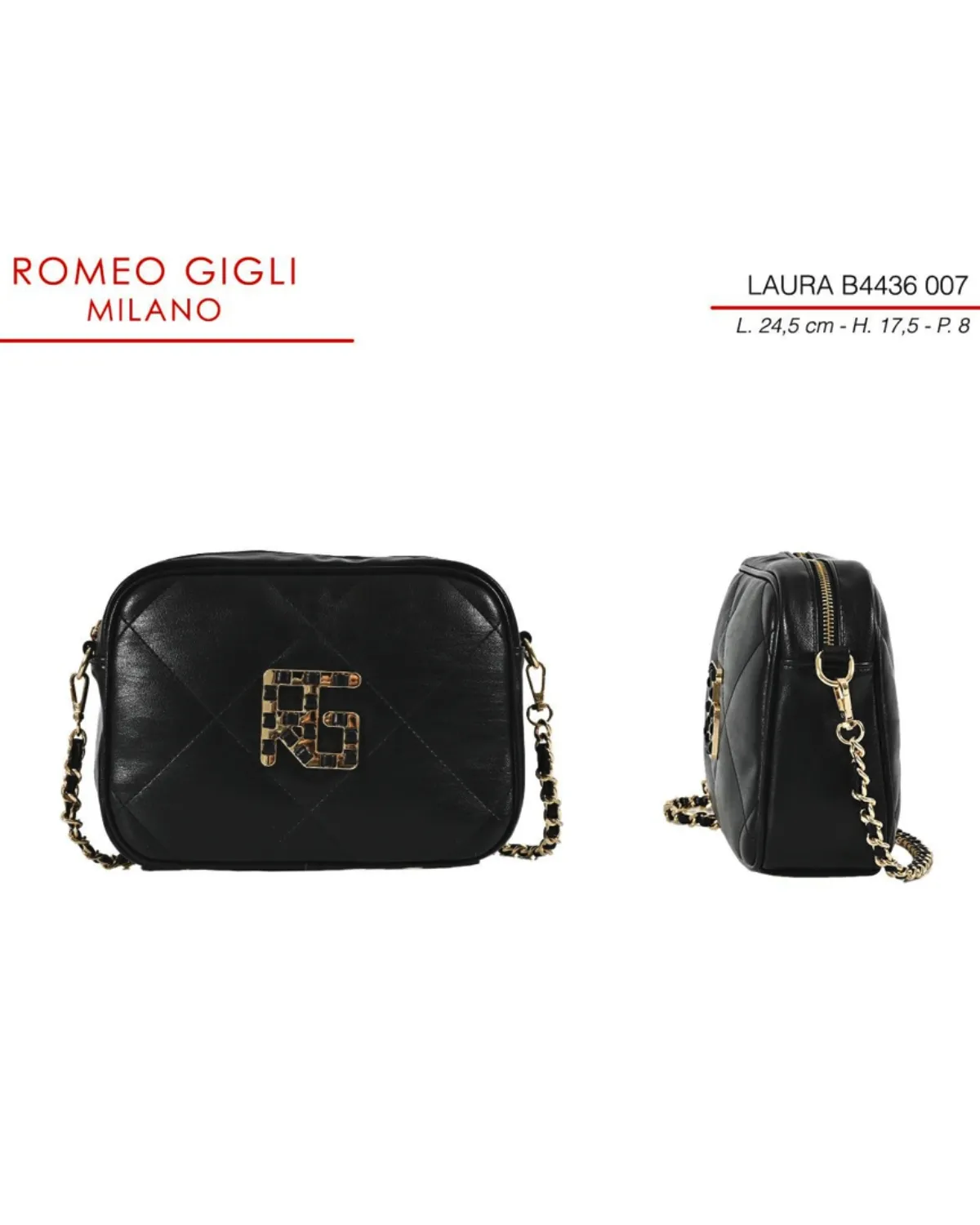 LAURA TORBA Z. RG MILANO B4436 NERO 