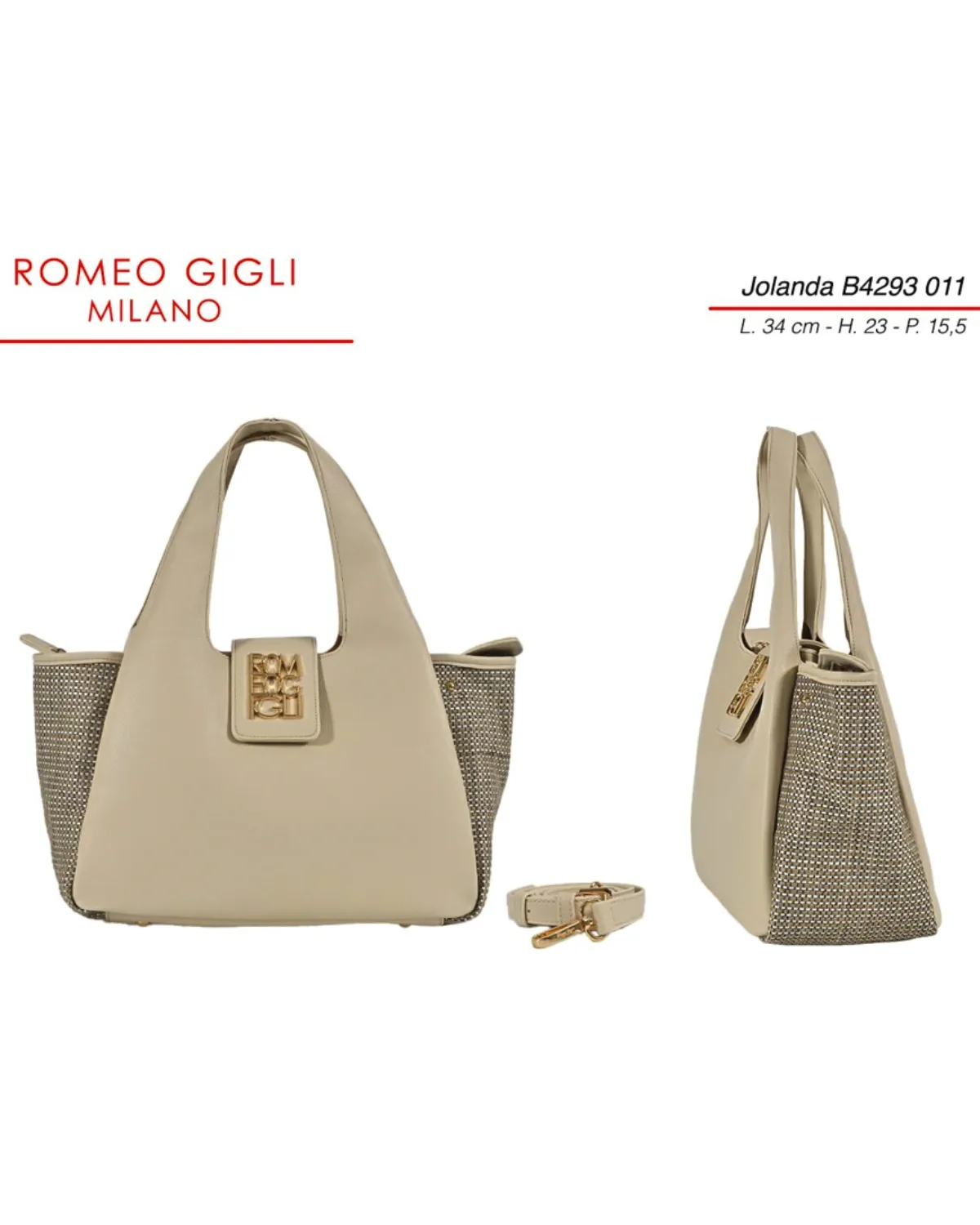 JOLANDA TORBA Z. RG MILANO B4293 BEIGE 