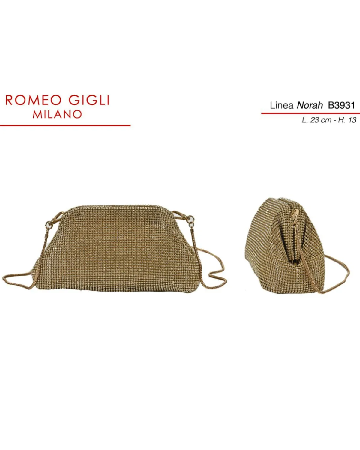 TORBA ORAH ELEGANTE RG MILANO B3931 ORO 