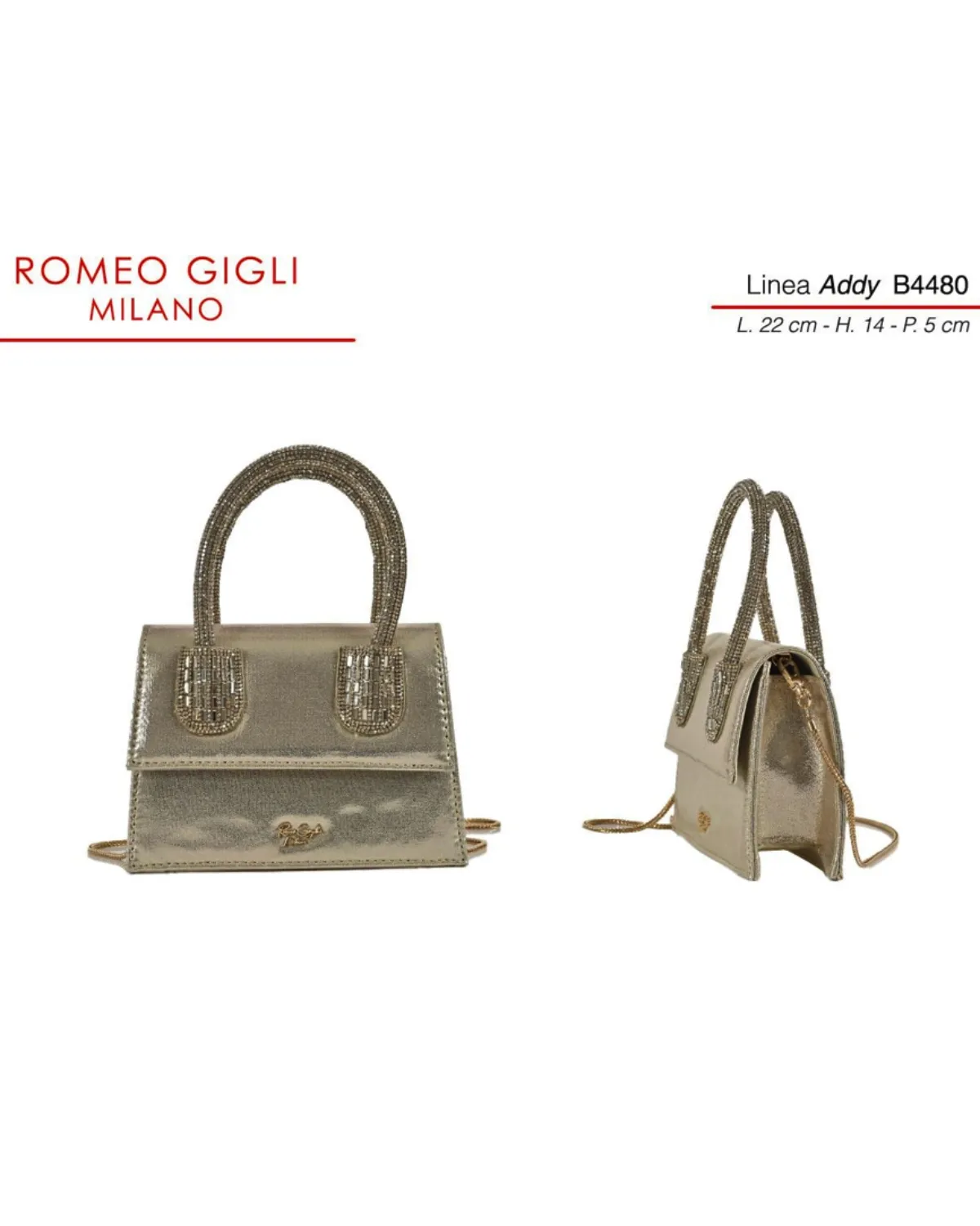 TORBA ADDY ELEGANTE RG MILANO B4480 ORO 