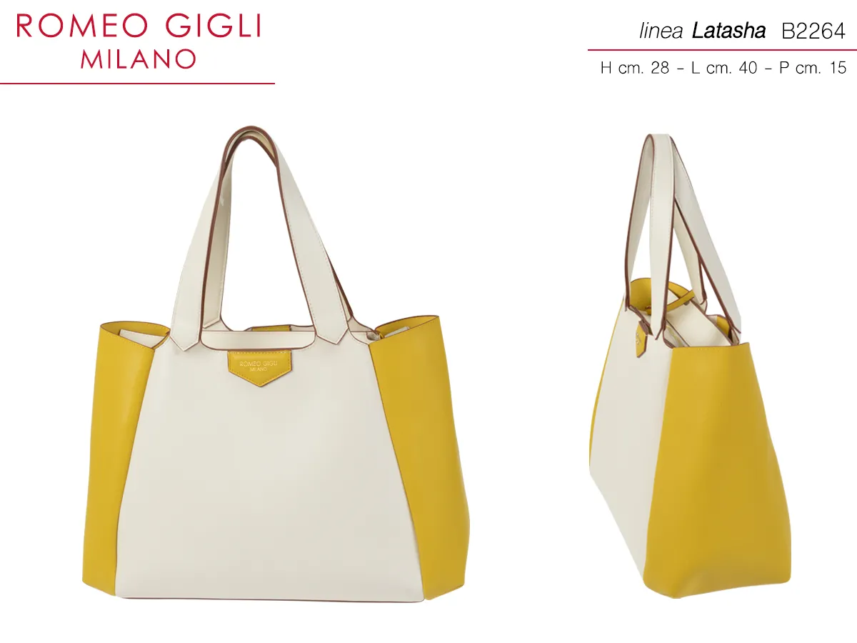 TORBA LATASHA GIALLO/OFF DONNA RG MILANO