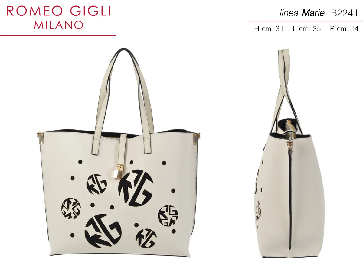 TORBA ŽENSKI MARIE BEIGE/NERO ROMEO GIGLI MILANO
