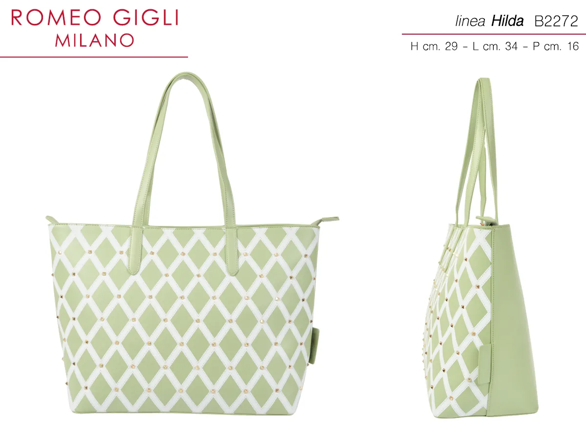 TORBA HILDA SALVIA/OFF DONNA RG MILANO