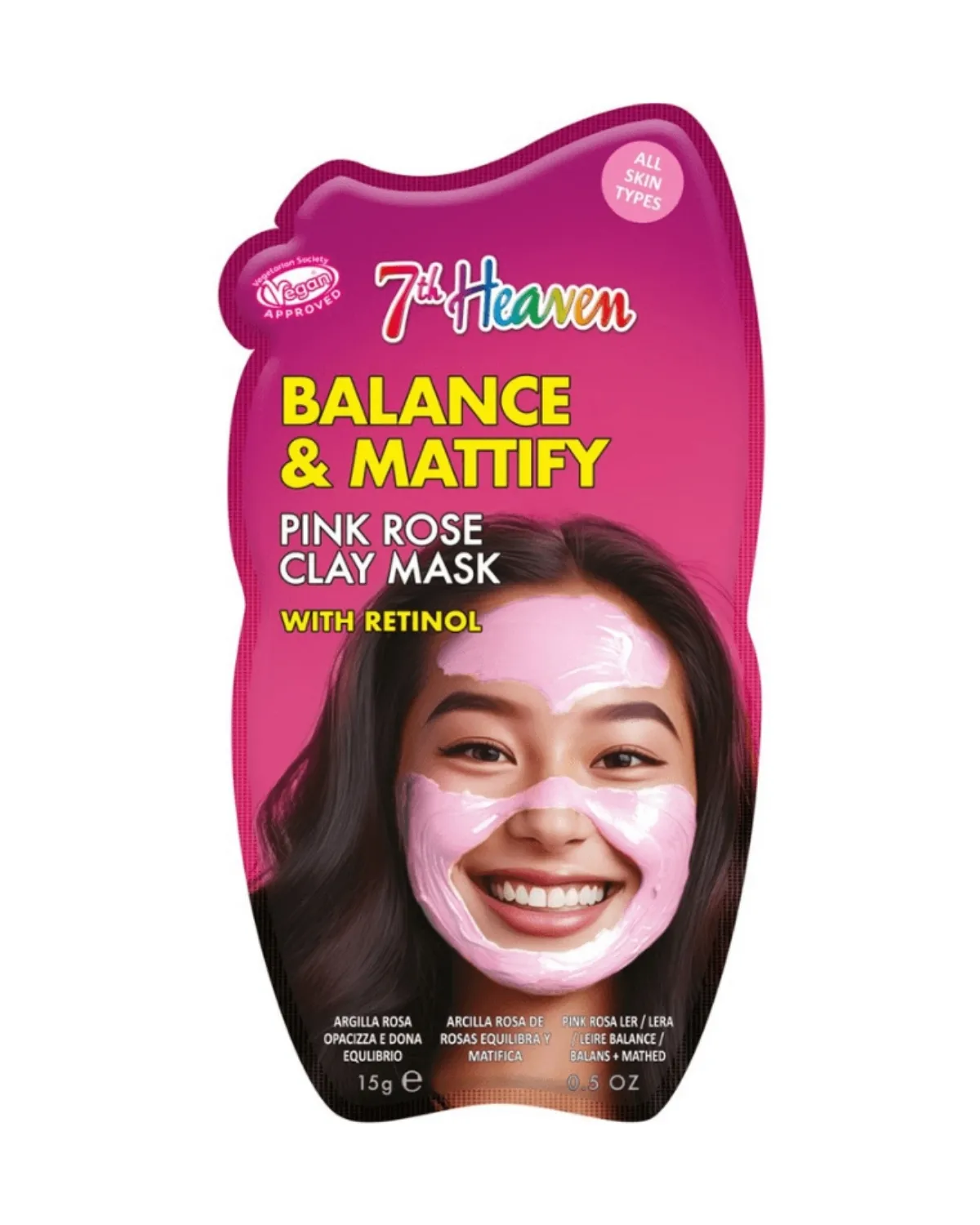MJ MASKA ZA LICE BALANCE AND MATTIFY PINK ROSE CLAY RETINOL 15G 
