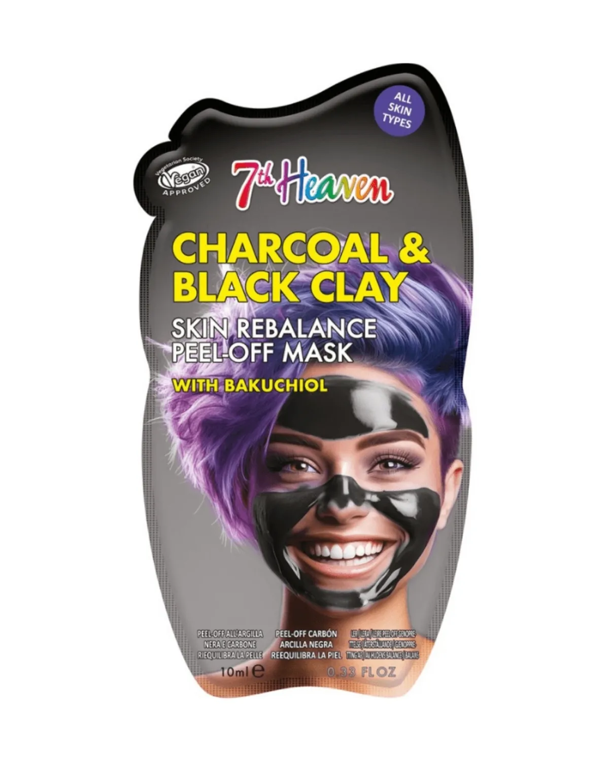 MJ MASKA ZA LICE PEEL OFF CHARCOAL BLACK CLAY 10ML 