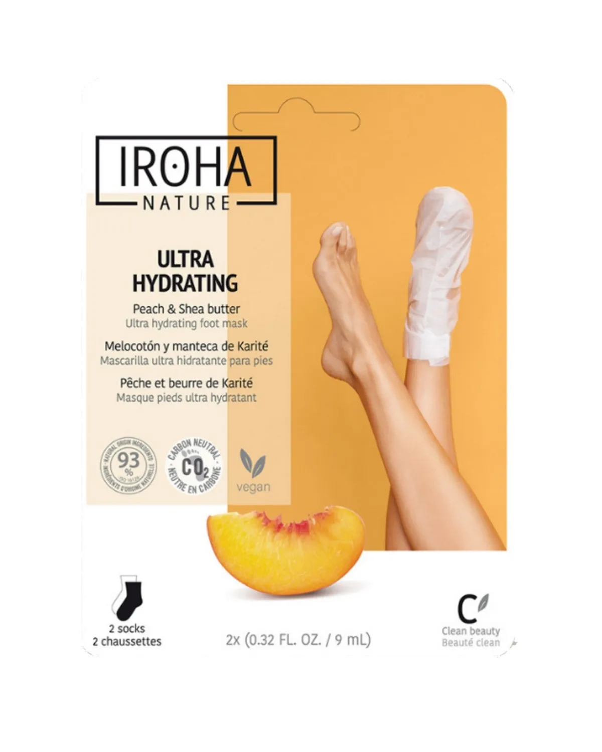 IROHA PEACH MASKA ZA NOGE 1 PAR CARAPA 