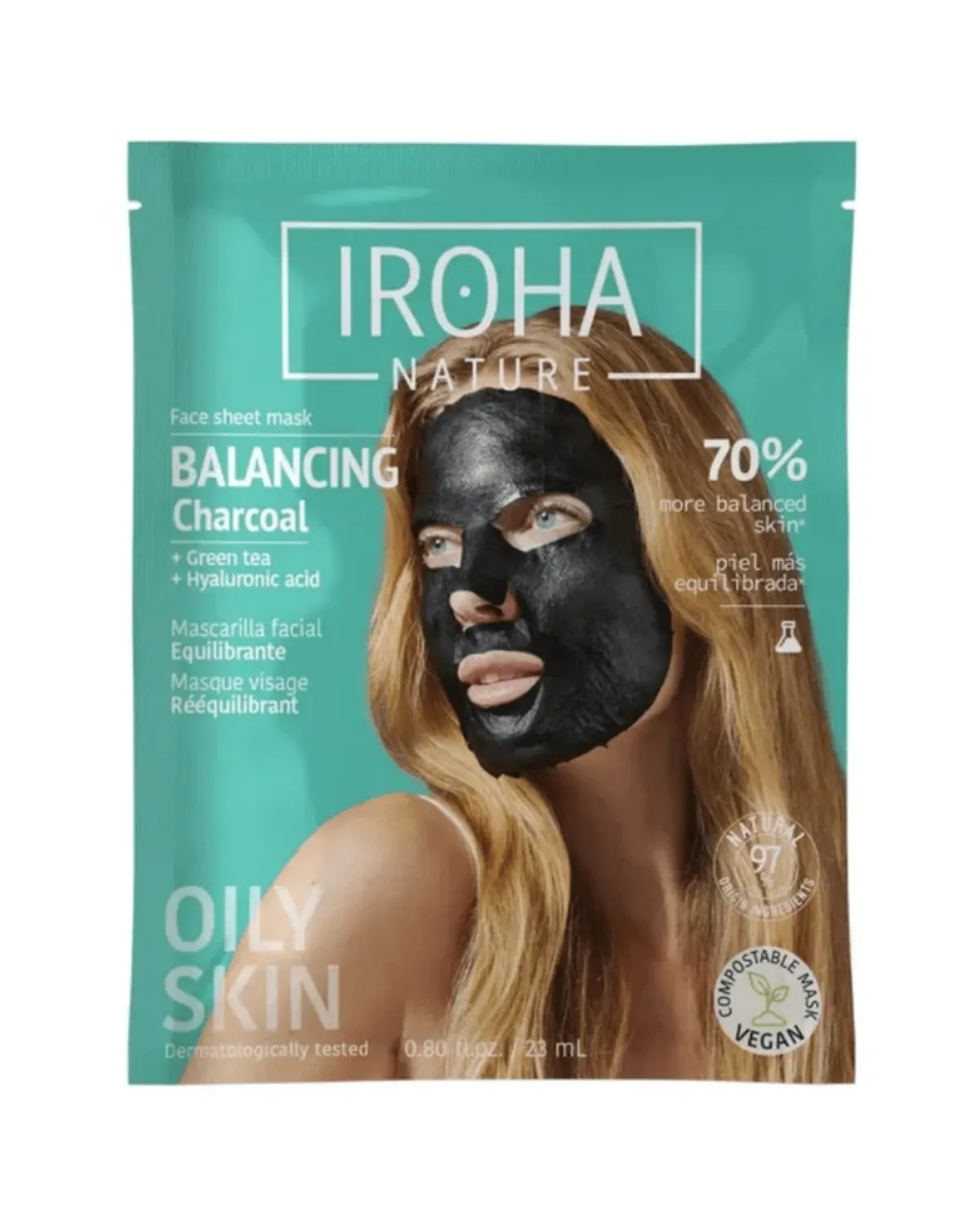 IROHA DETOX TISSUE MASKA CHARCOAL 