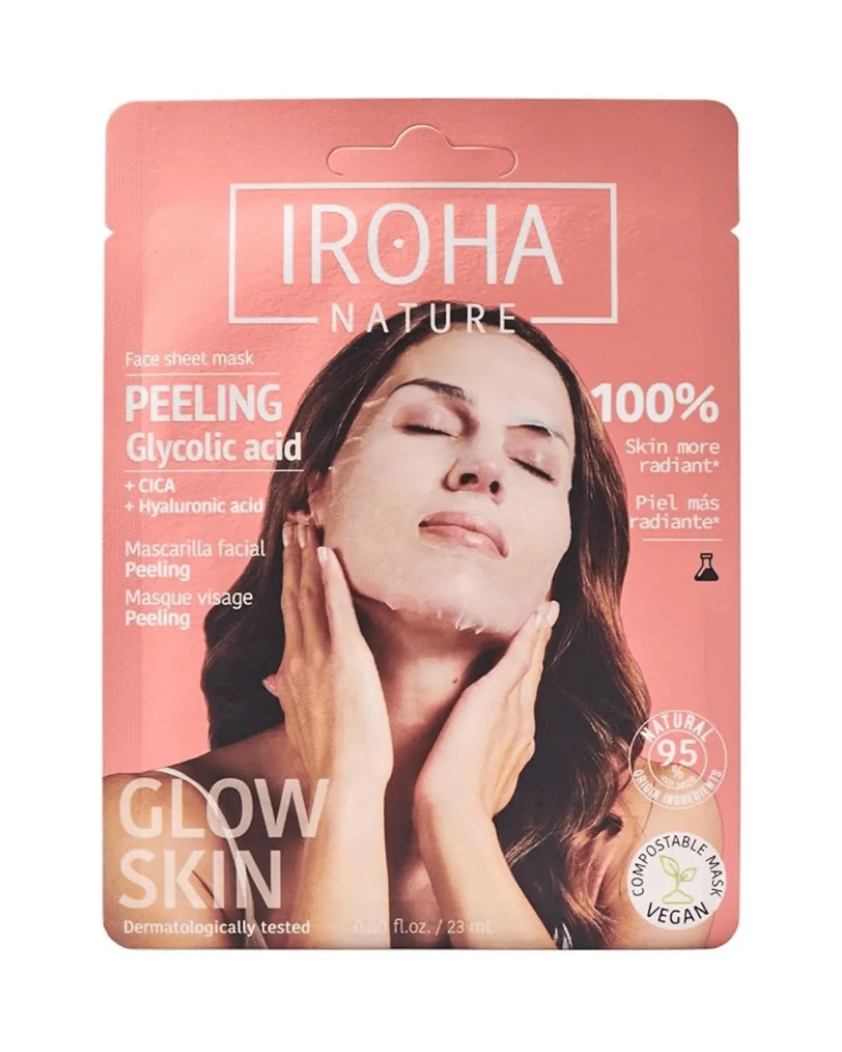 IROHA TISSUE MASKA ZA LICE GLYCOLIC ACID GLOW PEELING 