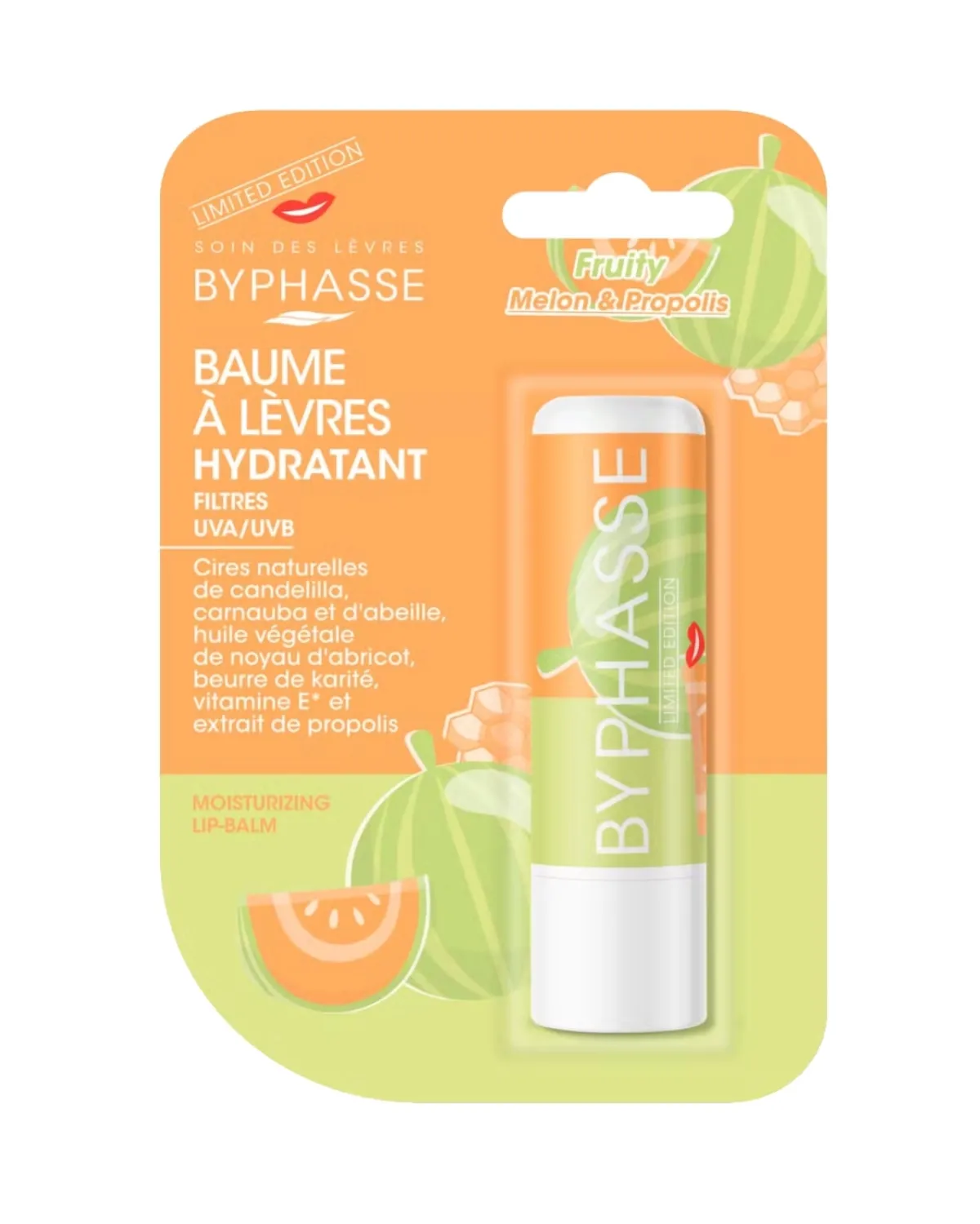 BYPHASSE LIP BALM FRUITY MELON&PROPOLIS 48G 