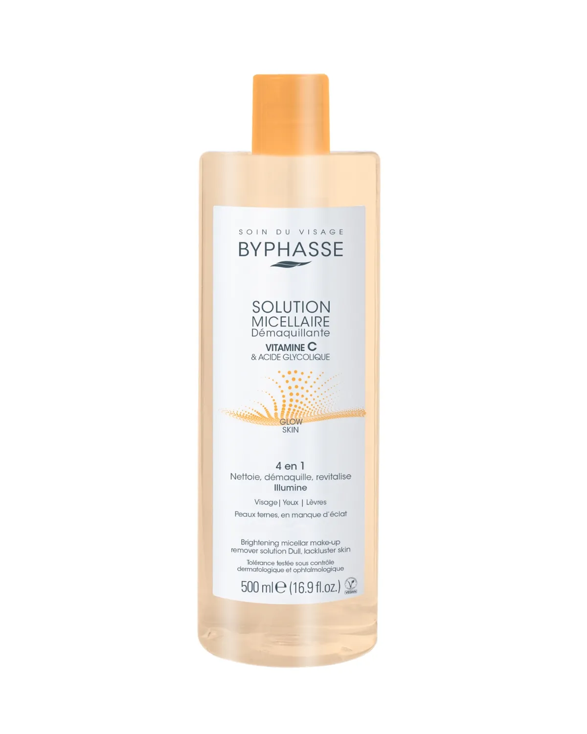 BYPHASSE MICELARNA VODA SOLUTION VITAMIN C &GLYCOLIC ACID 500ML 