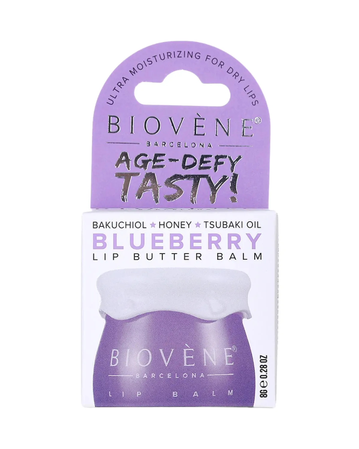BIOVENE LIP BUTTER BALM AGE-DEFY ULTRA MOISTURIZING FOR DRAY&CHAPPED LIPS BLUBERRY+BAKUCHIOL