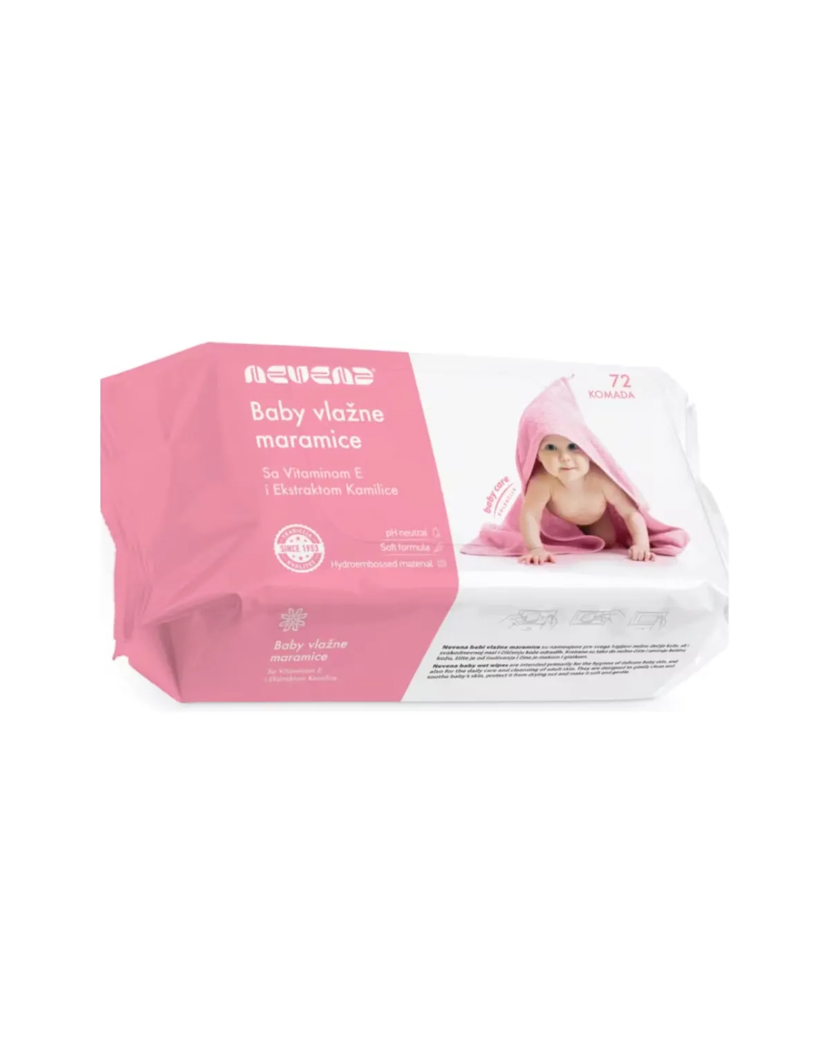 Nevena baby vlaĹľne maramice 72/1 roze 
