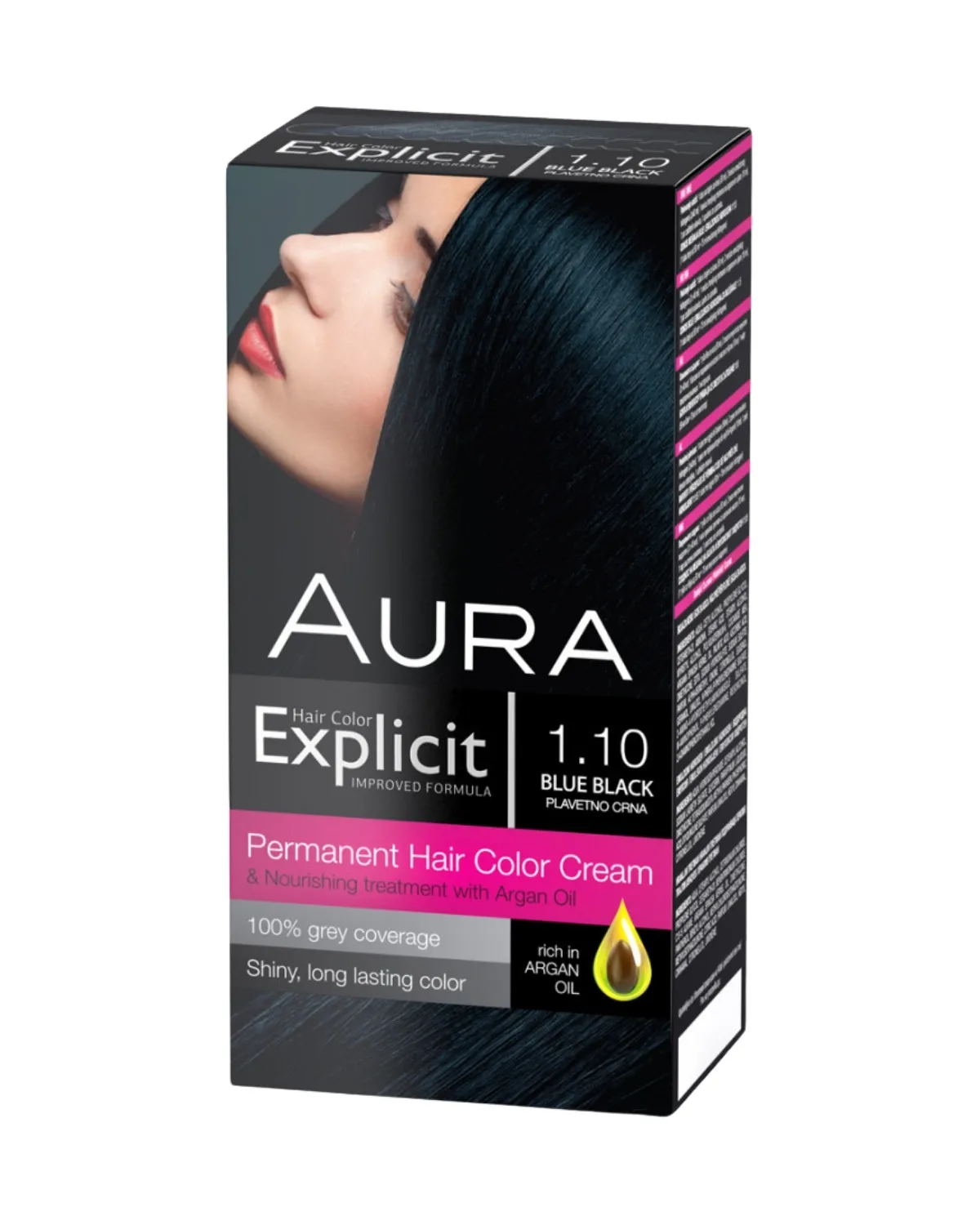 AURA EXPLICIT BOJA ZA KOSU 1.10 - PLAVO CRNA