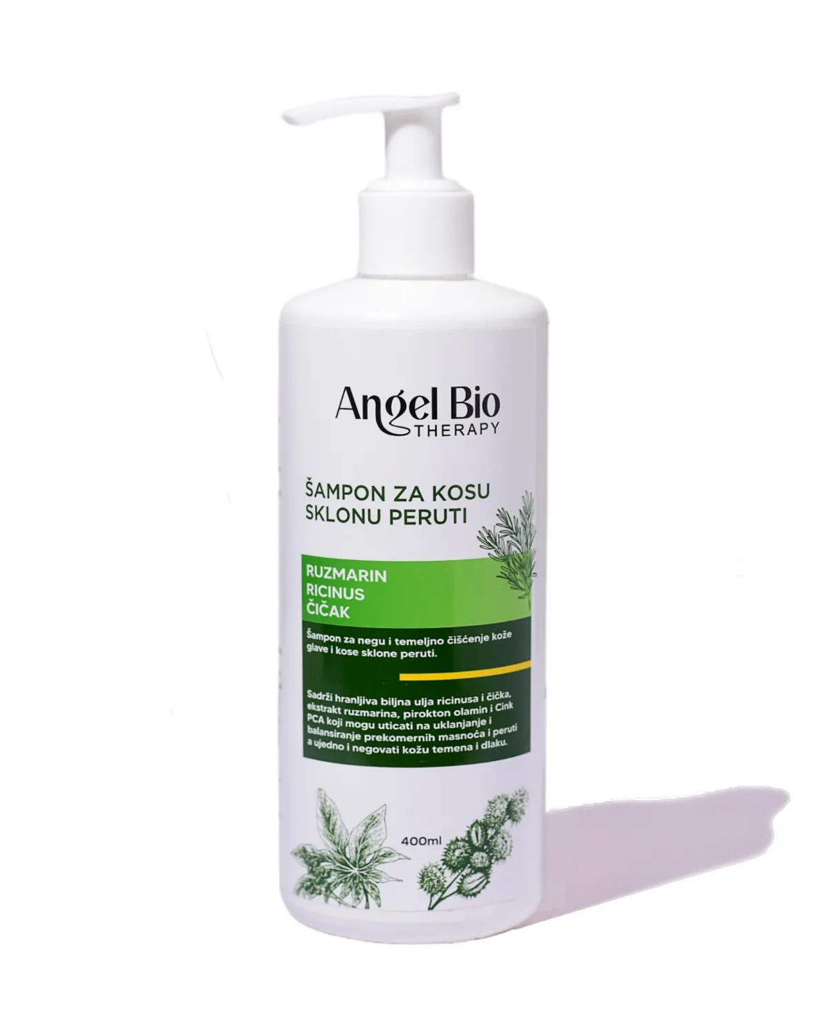 ANGEL-BIO ŠAMPON RUZMARIN-RICINUS-ČIČAK 400ML
