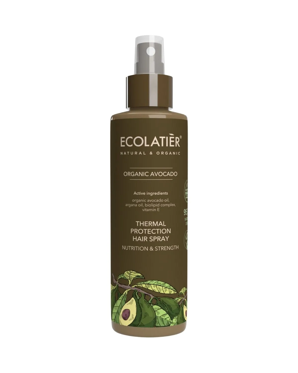 ECOLATIER SPREJ ZA KOSU THERMAL PROTECTION NUTRITION & STRENGTH ORGANIC AVOCADO 200ML 