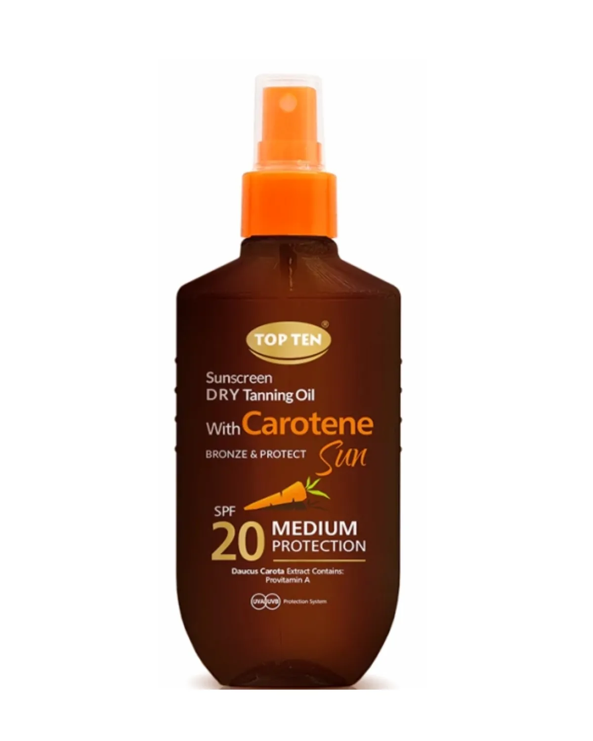 TOP TEN CAROTENE TANNING DRY OIL SPF 20 