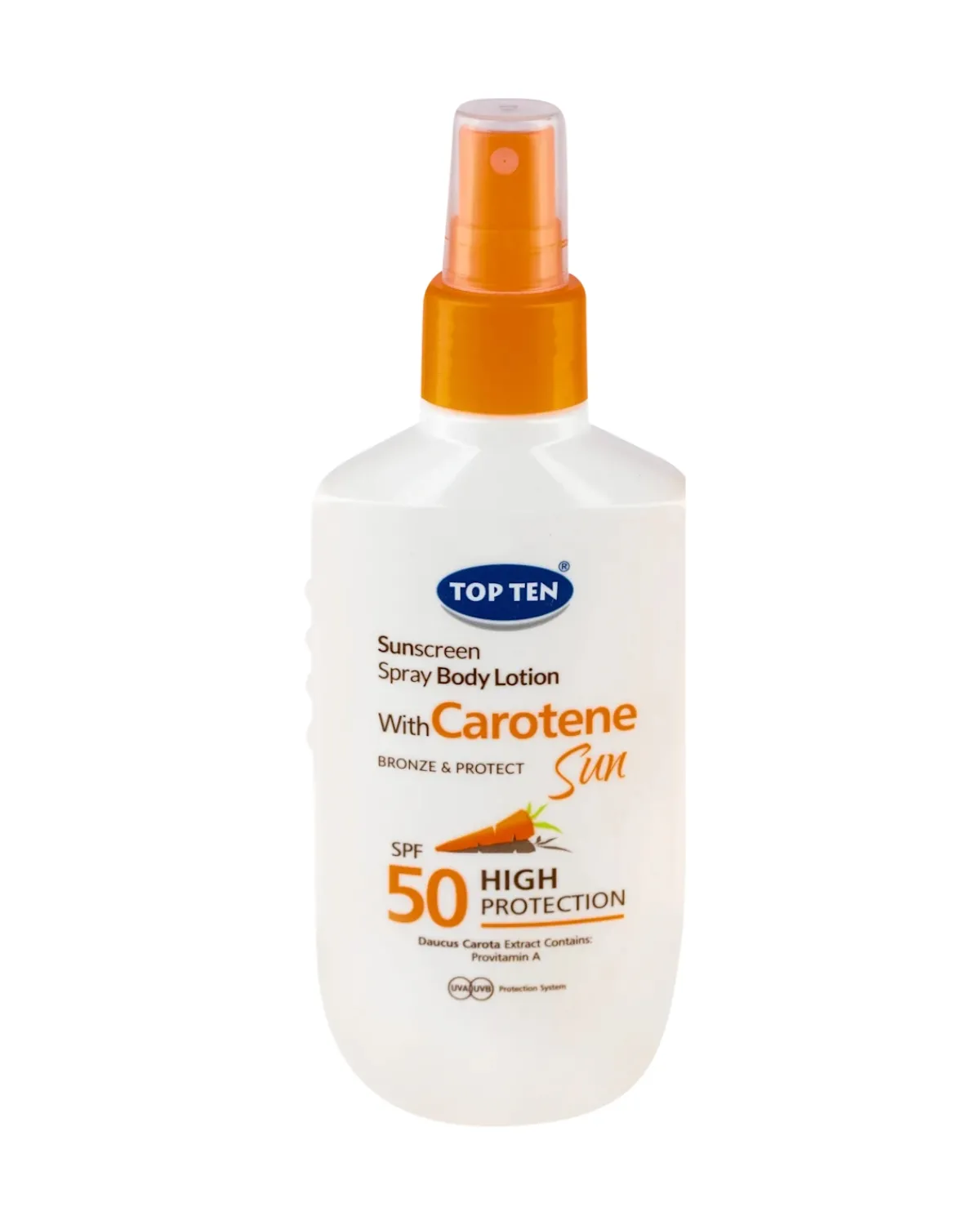TOP TEN CAROTENE SUN LOTION  SPRAY SPF 50 