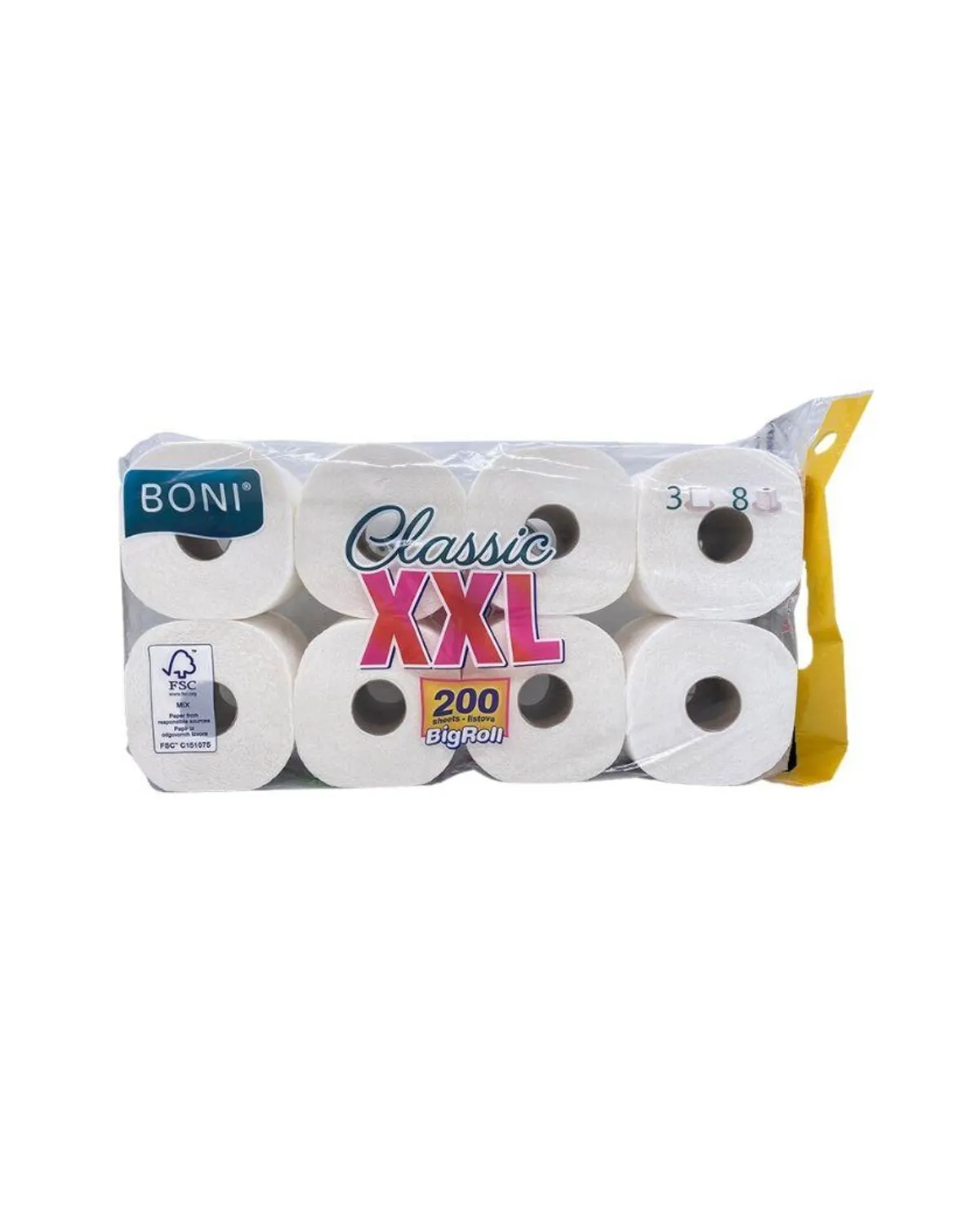 BONI TOALET PAPIR CLASSIC XXL 8/1 3SL 